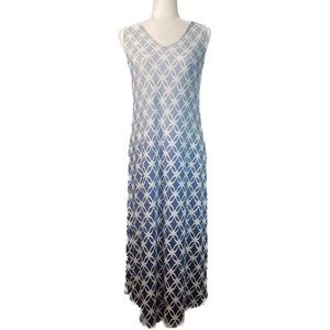 Chico's Blue and White Maxi Dress